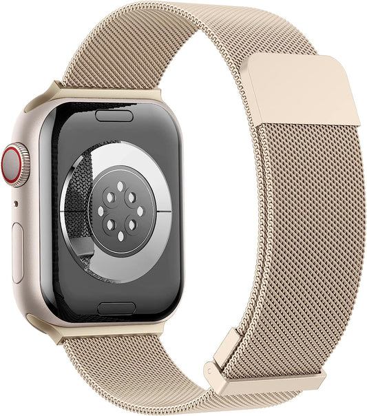 Oumida Compatible for Apple Watch Band Ultra Series 8 7 6 5 4 3 2 1 SE 38Mm 40Mm 41Mm 42Mm 44Mm 45Mm 49Mm, Stainless Steel Mesh Loop Magnetic Clasp Replacement for Iwatch Bands Women and Men  Oumida   