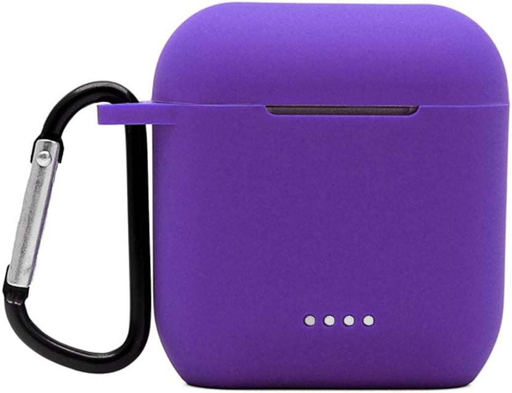 USSJ Protective Silicone Case Compatible with Tozo T6, Front LED Visible, Premium Accessory Shockproof Tozo T6 Case Cover with Keychain. (Pink)  USSJ Purple  