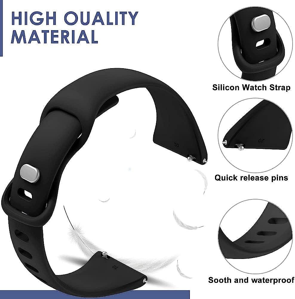 AEHON Slim Narrow Bands for Garmin Vivoactive 3/3 Music/Forerunner 245/645/Vivomove Hr/Venu Sq 20Mm Soft Silicone Sport Wristbands  AEHON   