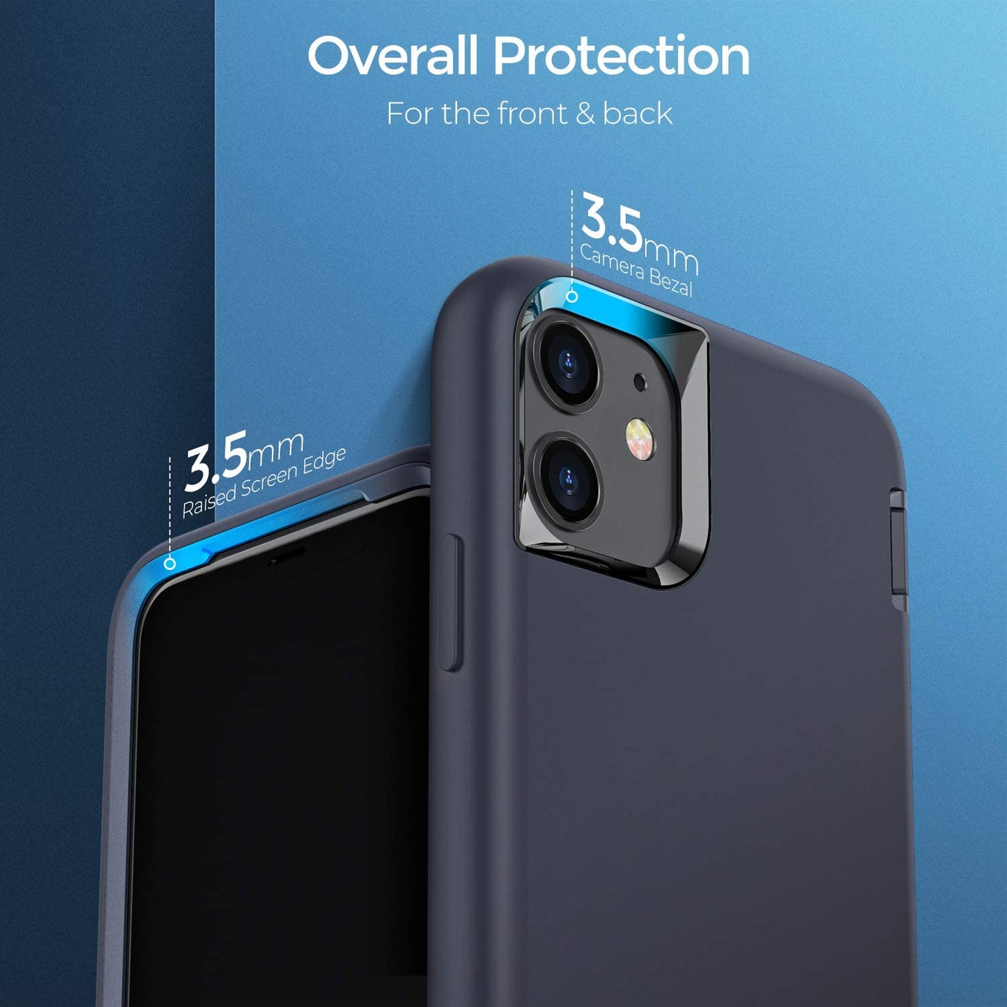 Oribox for Iphone 13 Case Blue, [10 FT Military Grade Drop Protection], Soft-Touch Finish of the Liquid Silicone Exterior Feels, Heavy Duty Shockproof Anti-Fall Case for Iphone 13,6.1 Inch, Blue  ORIbox   
