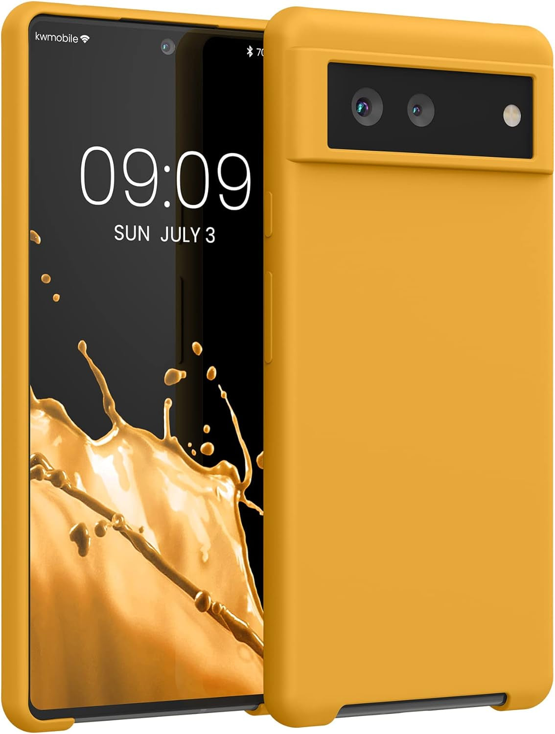 Kwmobile Case Compatible with Google Pixel 6 Case - TPU Silicone Phone Cover with Soft Finish - Dolce Vita  kwmobile Marigold  