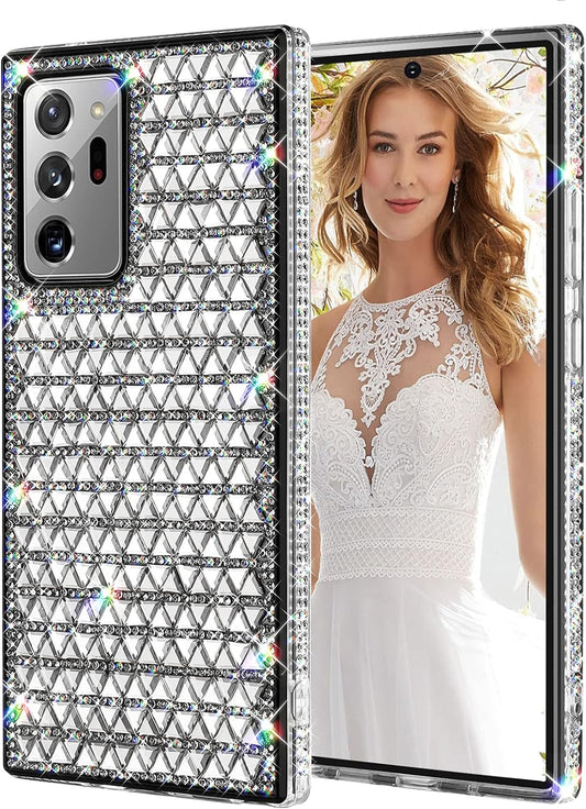 KANGHAR Galaxy Note 20 Ultra Case Bling,Glitter Samsung Note 20 Ultra Case Girly Girls Women Bling Rhinestone Sparkle Protective Cover Phone Case for Samsung Galaxy Note 20 Ultra-Sliver  KANGHAR   