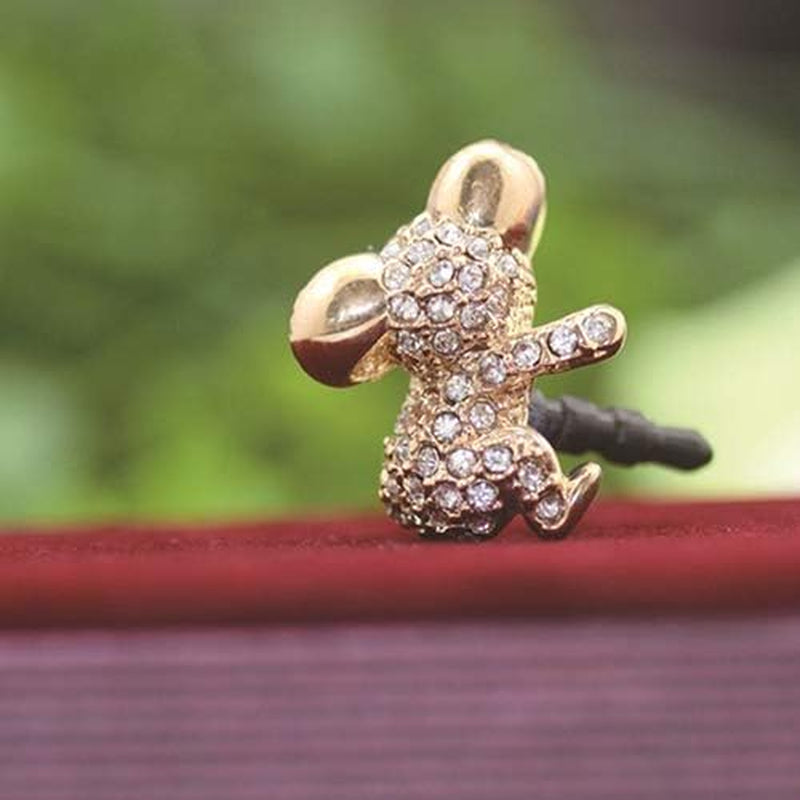 Connoworld 1 Pair 3.5Mm Universal Cell Phone Dust Plug Cute Koala Headphone Jack Stopper Gold  Connoworld   