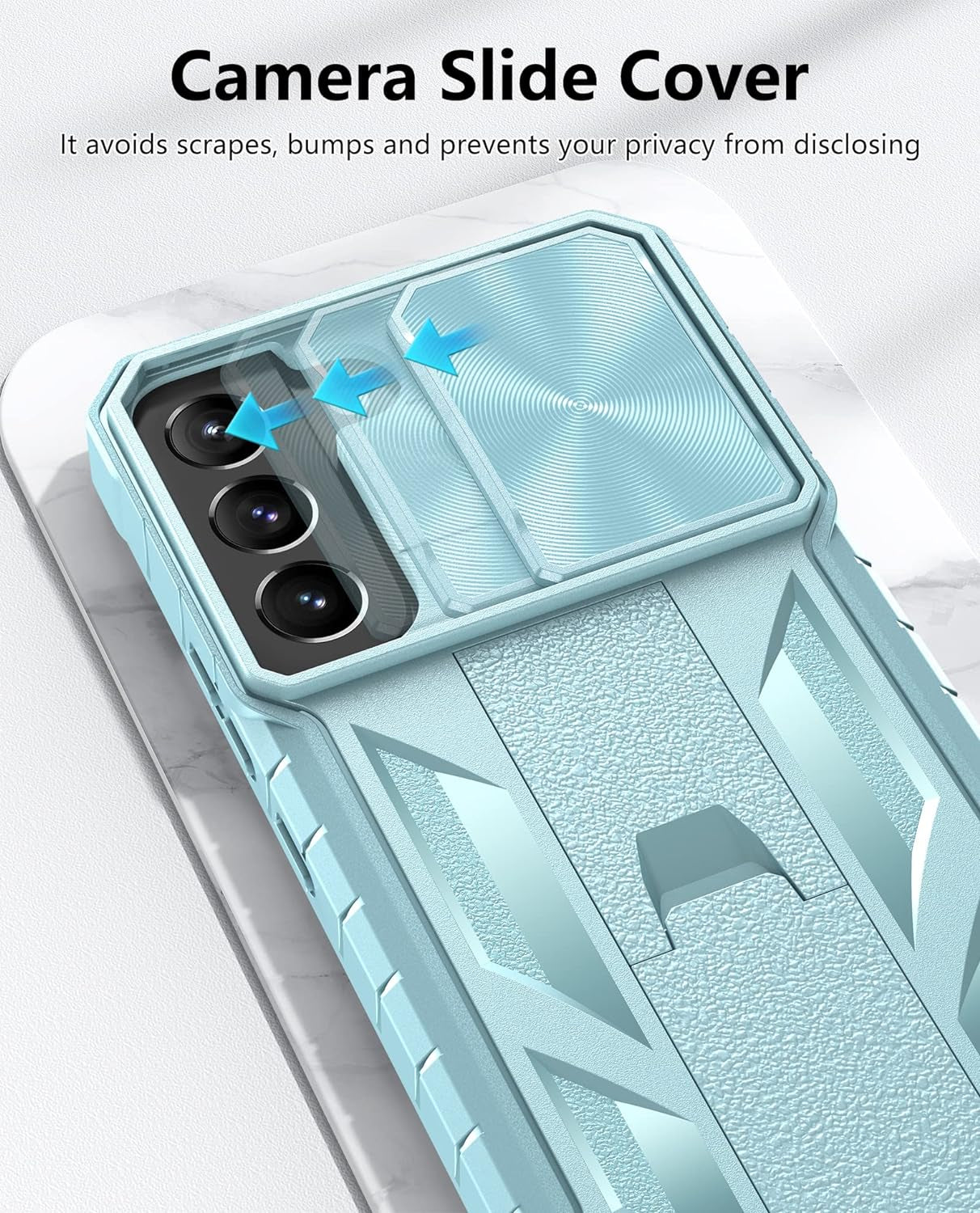 WTYOO for Samsung Galaxy S22-Plus Case: Military Grade Drop Proof Protective Rugged TPU Matte Shell | Shockproof Durable Protection Tough Cell Phone Cover with Built-In Kickstand  WTYOO   