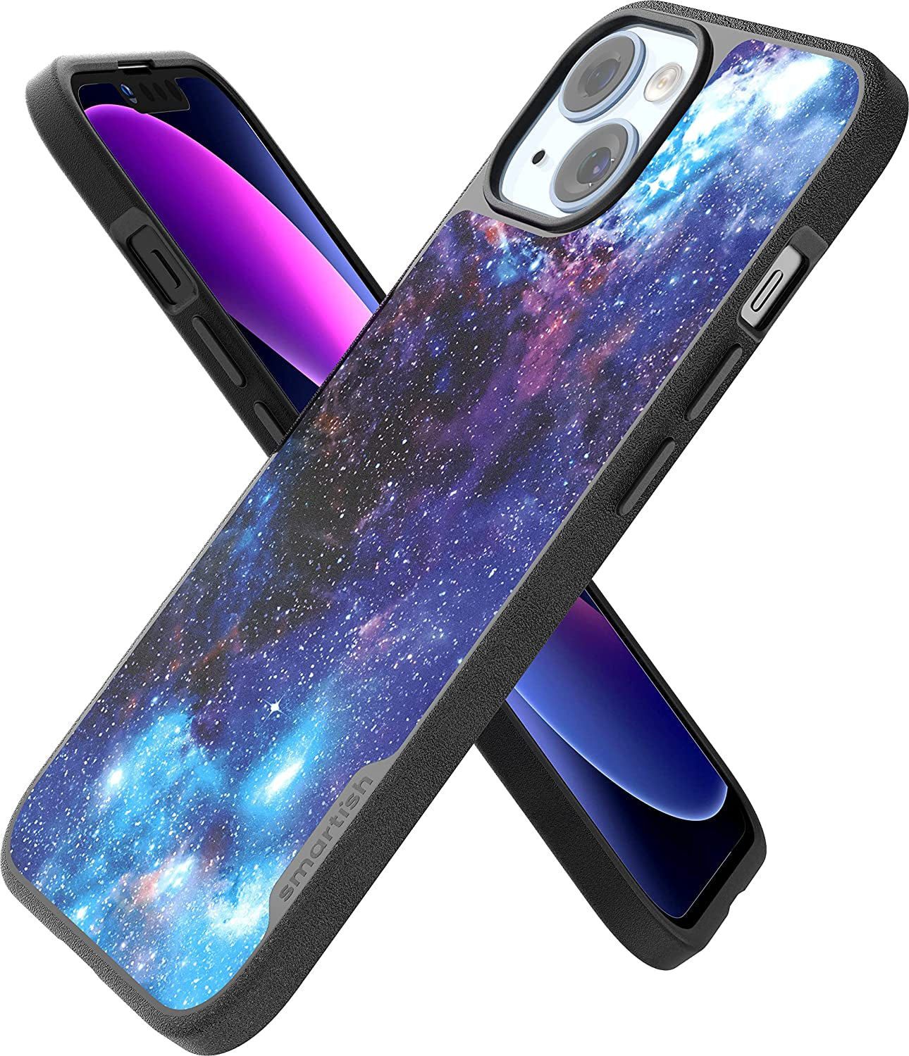 Smartish Iphone 14 Slim Case - Gripmunk Compatible with Magsafe [Lightweight + Protective] Thin Grip Cover with Microfiber Lining - Blues on the Green  Smartish   