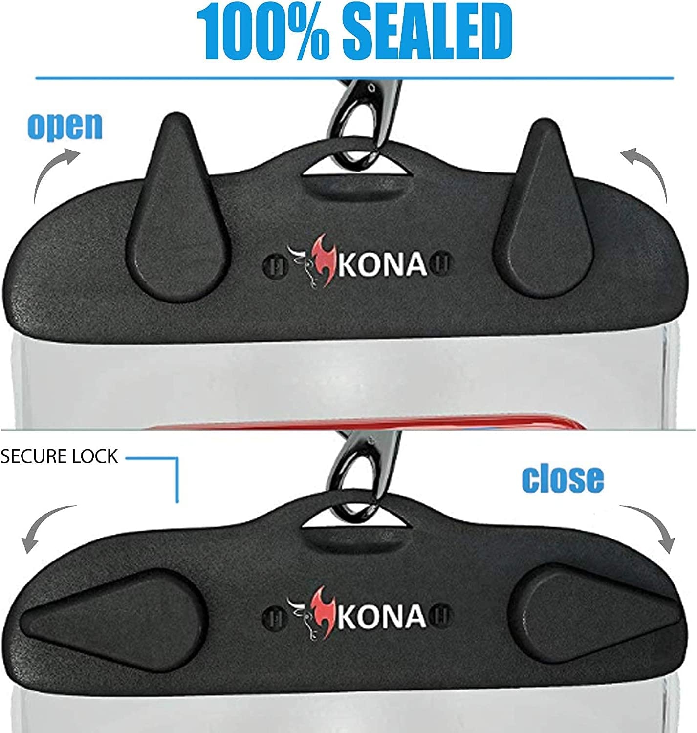 Kona Submariner Floating Waterproof Case - Universal Phone Pouch Compatible for Iphone 14 13 12 Pro Max XS plus Samsung Galaxy S22 Cell Phones up to 7.5", IPX8 Cellphone Dry Bag for Vacations - 2 Pack  Nickles Arcade LLC   