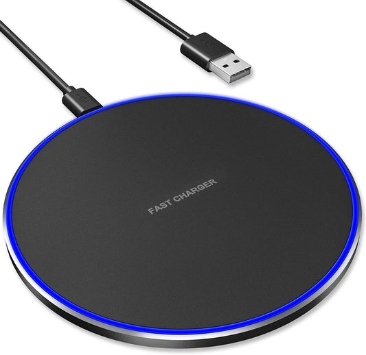 Fast Wireless Charger, 10W Max Wireless Charging Pad for Iphone 13/13 Pro/13 Pro Max/13 Mini/12/Se/11/X/Xr/8, Samsung Galaxy, Airpods/Airpods Pro, Huawei Mate 20 Pro/Mate 30/P50 (No AC Adapter)  delpattern   