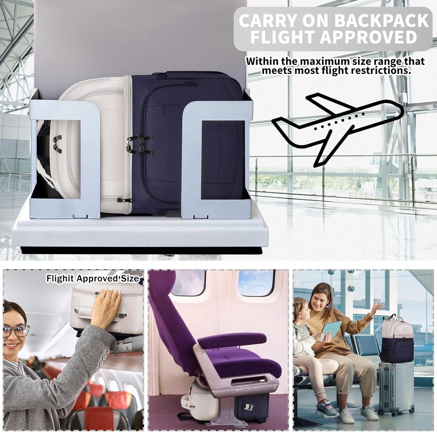 Cooler Backpack, Keeps 30 Cans Hot/Cold for up to 24 Hours, Waterproof & Leak Proof Soft Double Deck Cooler Bag - Insulated Backpack Cooler - Lunch Box Backpack for Men Women  SINVICKO   