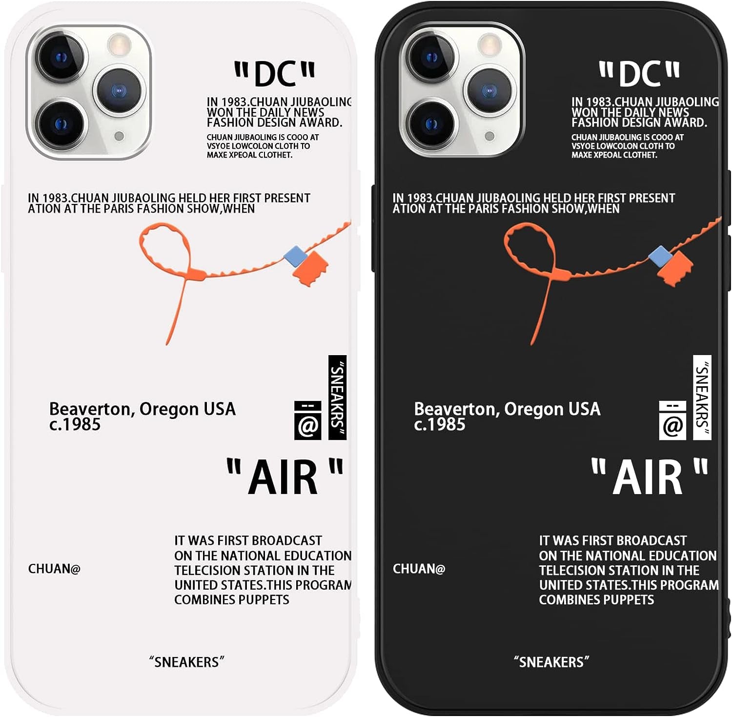 2 Pack Cool Phone Case for Iphone 13 Mini Case 5.4",Fashion Sports Shoes Brand Pattern Design, Creative Label Printed Black White Cover for Women Men Boys Girls,Soft TPU Cases for Iphone13 Mini, 1  LJX US   