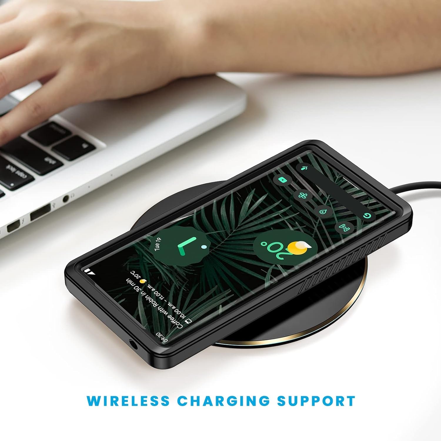 Lanhiem Pixel 6 Pro Case, IP68 Waterproof Dustproof Case with Built-In Screen Protector, Rugged Full Body Shockproof Protective Case for Google Pixel 6 Pro, Black/Clear  Lanhiem   