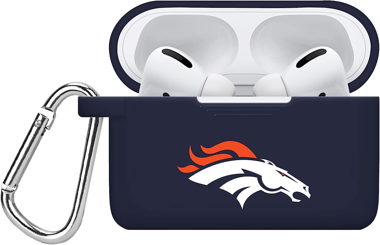 GAME TIME Tampa Bay Buccaneers Silicone Case Cover Compatible with Apple Airpods Pro Battery Case (Black)  Game Time Denver Broncos - Navy  