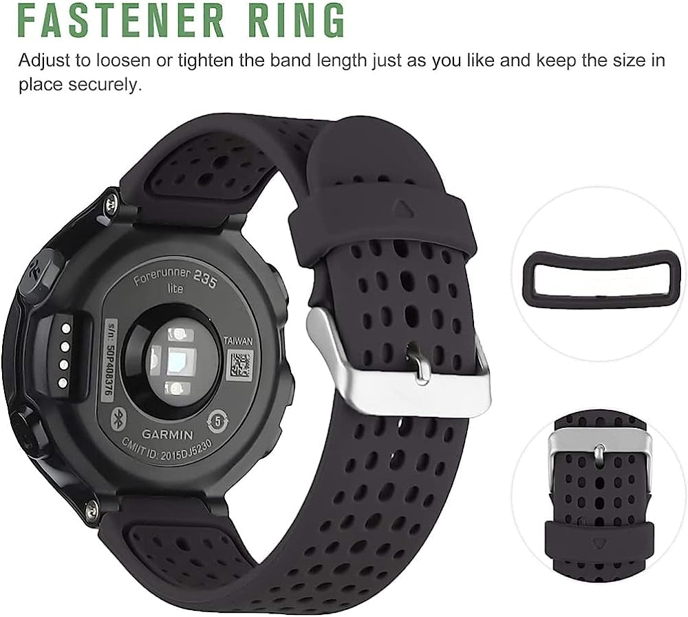 Eeomoik Bands for Garmin Forerunner 235 Band Silicone Bracelet for Forerunner 220/230/235/620/630/735XT/235 Lite Replacement Strap  EEOMOiK   