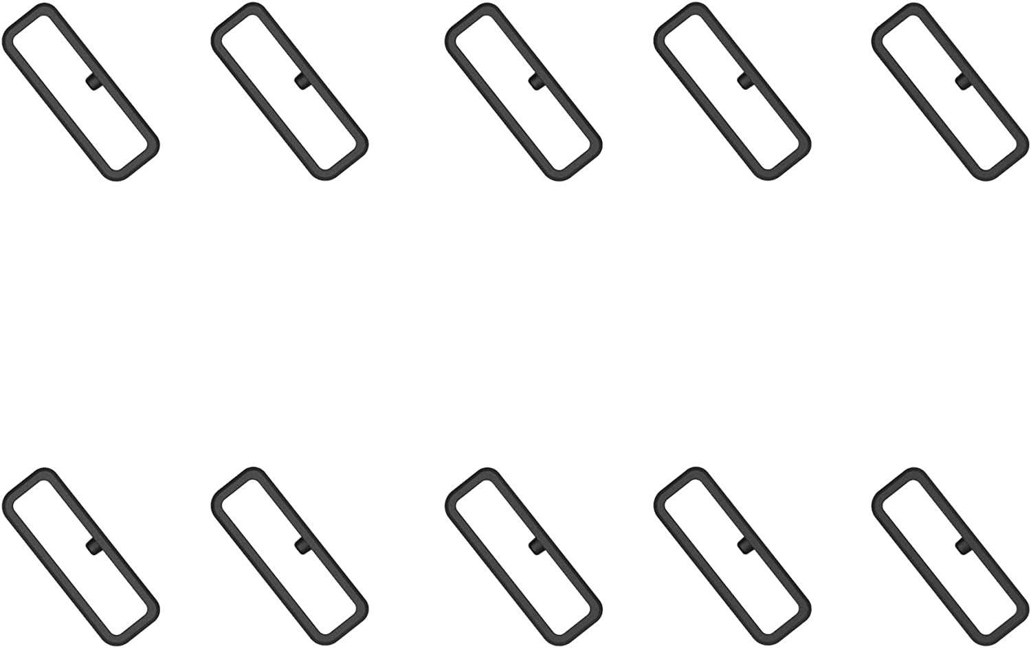 Band Keepers Compatible with Garmin Instinct/Instinct 2/Vivoactive 4/Fenix 7/Fenix 6/Fenix 5 Watch Bands, Silicone Fastener Rings Security Loop/Holder/Retainer (Black-6Pcs)  RuenTech   