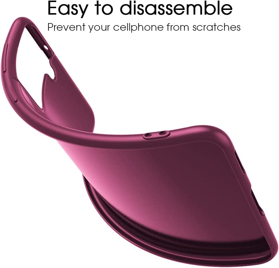 X-Level Google Pixel 4A Case Slim Fit Mobile Phone Case [Guardian Series] Soft TPU Matte Finish Ultra-Thin Light Protective Cell Phone Back Cover for Google Pixel 4A-Wine Red  pipilu   