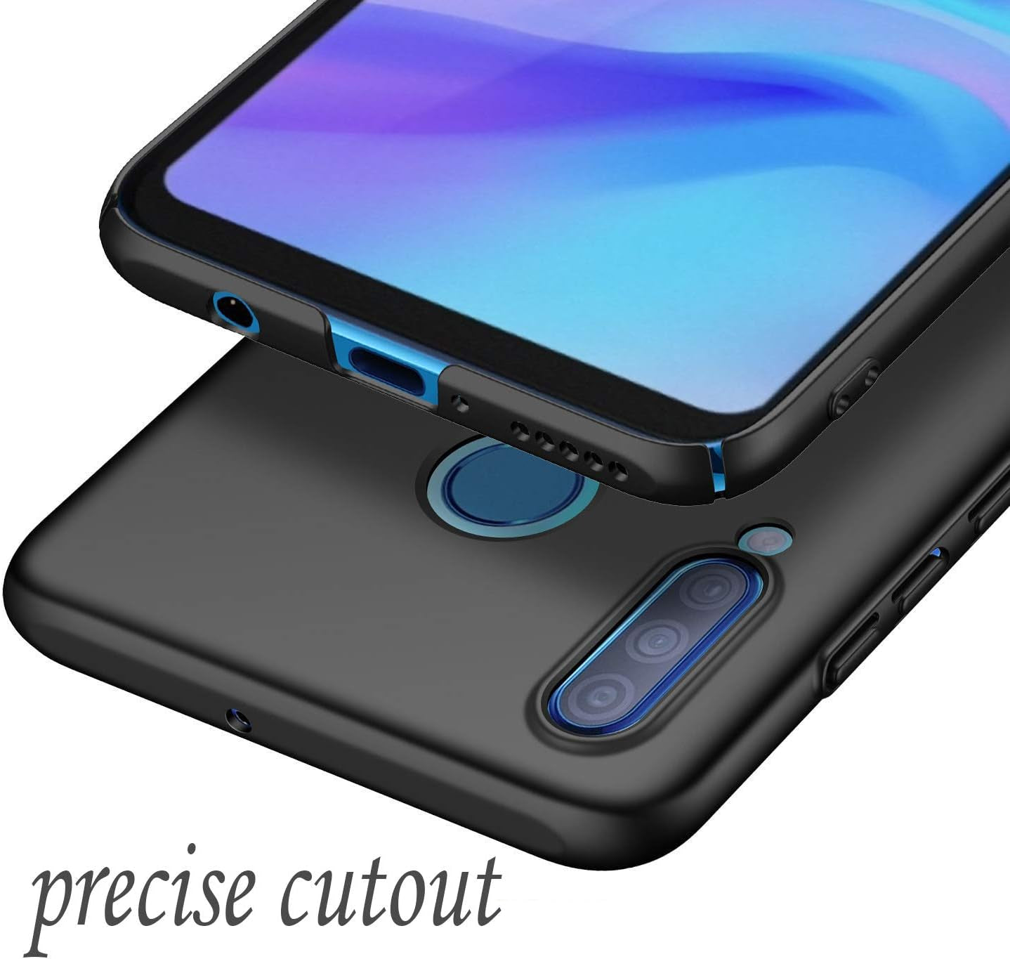 Winpromise Phone Case for Huawei P30 Lite Case [Anti-Scratch] [Durable Premium Plastic] [Ultra Thin] [Silky Feel] Slim Protective Hard Cover for Huawei P30 Lite (Black)  Winpromise   