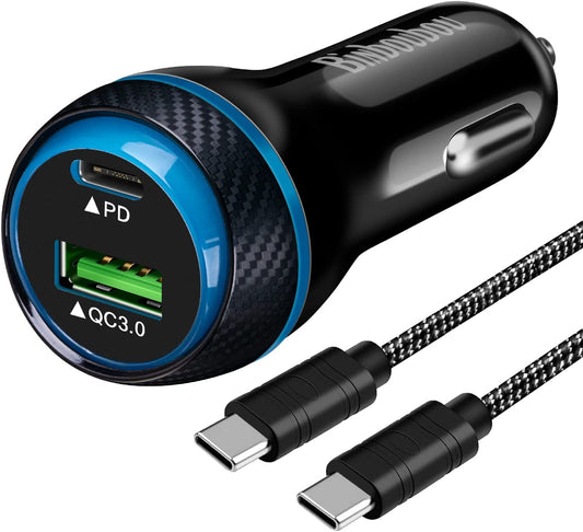 45W Type C Super Fast Car Charger,Usb-C PD25W/PPS27W&USB a QC3.0 18W Compatible with Samsung S22/S21Ultra/Plus/Note20/S20-4Ft Type-C Cord  Dongguan ChiRui Electronic Technology Co.,Ltd   