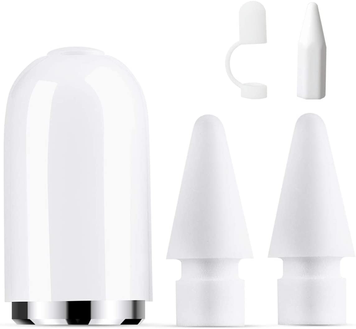 MJKOR Magnetic Replacement Cap and Charging Adapter for Apple Pencil 1St  MJKOR 1Cap + 2Tip  