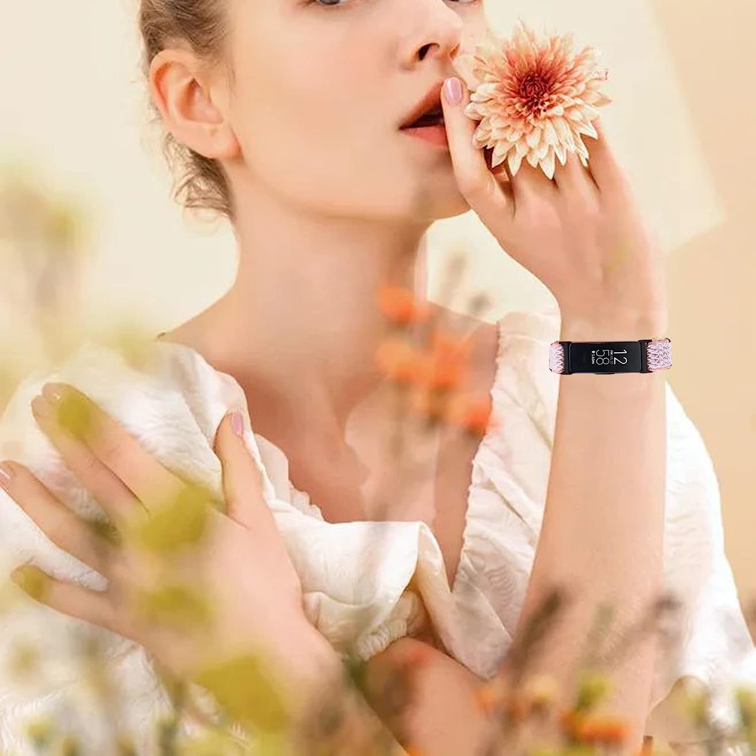 3-Pack Elastic Nylon Bands Compatible with Fitbit Inspire 2 / Inspire Hr/Inspire/Ace 2, Soft Adjustable Solo Loop Replacement Straps for Fitbit Inspire Fitness Tracker Women Men  DKGKOO   