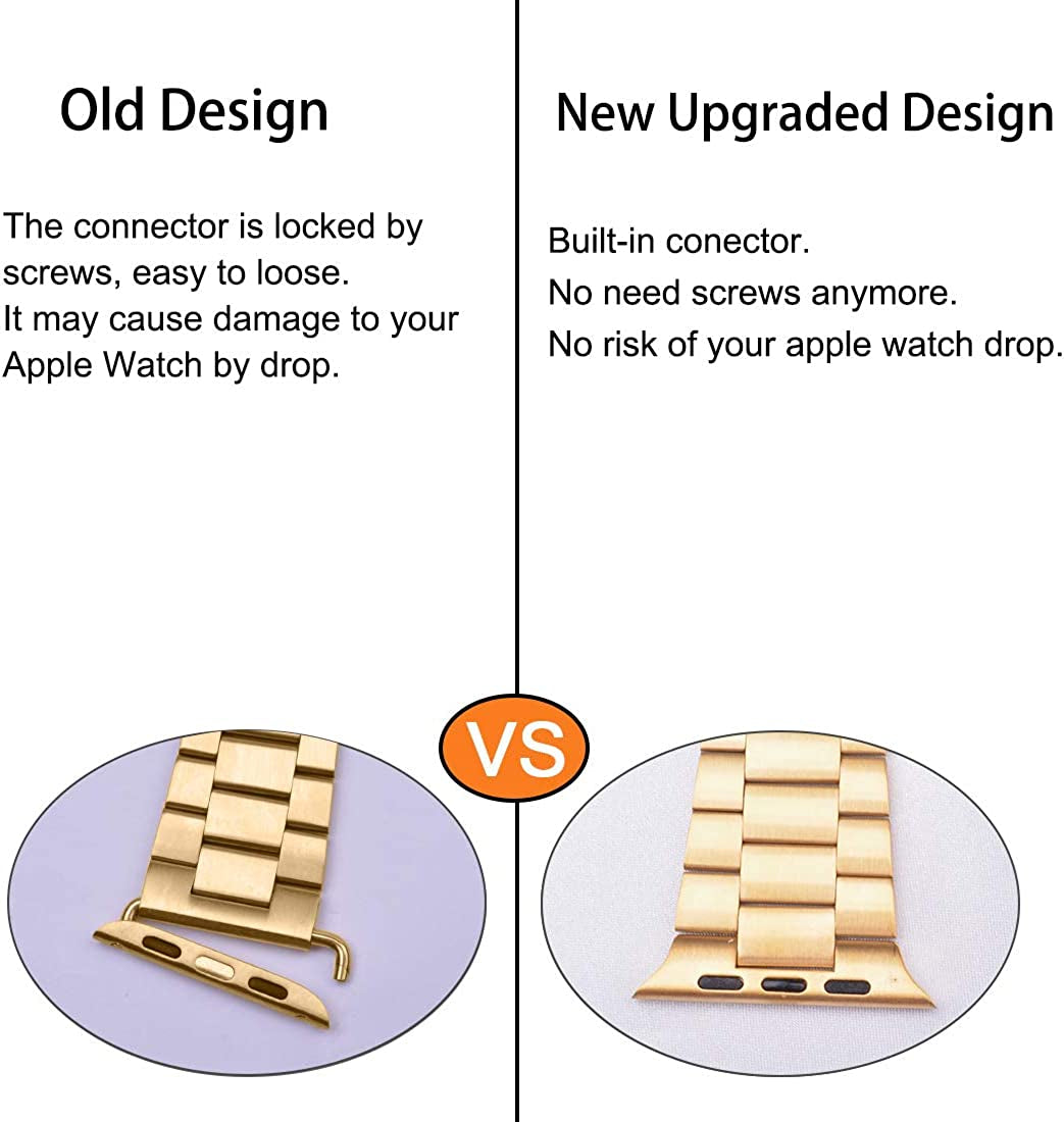 Iiteeology Compatible with Apple Watch Band 42Mm 44Mm 45Mm 49Mm 38Mm 40Mm 41Mm, Upgraded Solid Business Stainless Steel Band for Apple Iwatch Ultra SE Series 8 7 6 5 4  iiteeology   