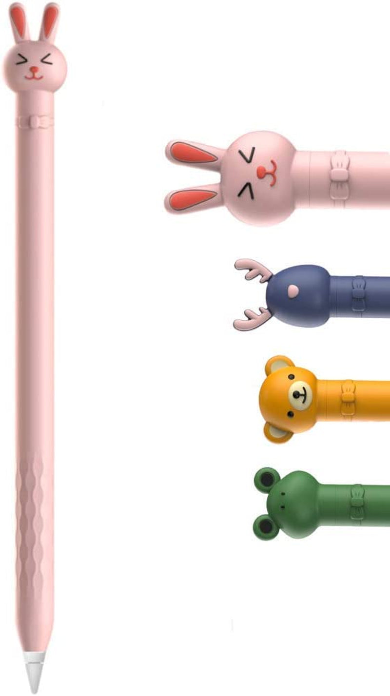 Case for Apple Pencil 1St Generation Ipencil Case Soft Silicone Sleeve Cute Rabbit Design Holder Protective Cover Accessories Compatible with Ipad Pencil 1St Gen Pink Bunny  Meowster   