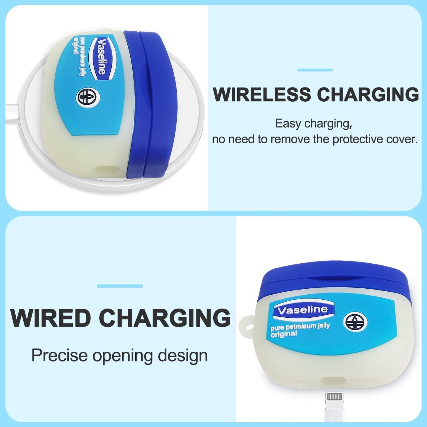 WQNIDE Case 9 In1 Cute Kawaii Vaselin Cartoon Funny for Apple Airpods Pro 2 New 2022 Case with Keychain Lanyard Soft Silicone Protective Skin Cover for Women Boys  WQNIDE   