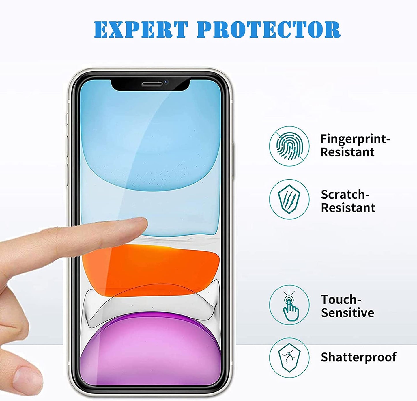 AVOAR 3 Pack Screen Protector for Iphone 11 / Iphone XR, for Iphone 11 Screen Protector, 6.1 Inch HD Clear Tempered Glass Full Screen Case Friendly, Anti-Scratch, Bubble Free, Case-Friendly  AVOAR   