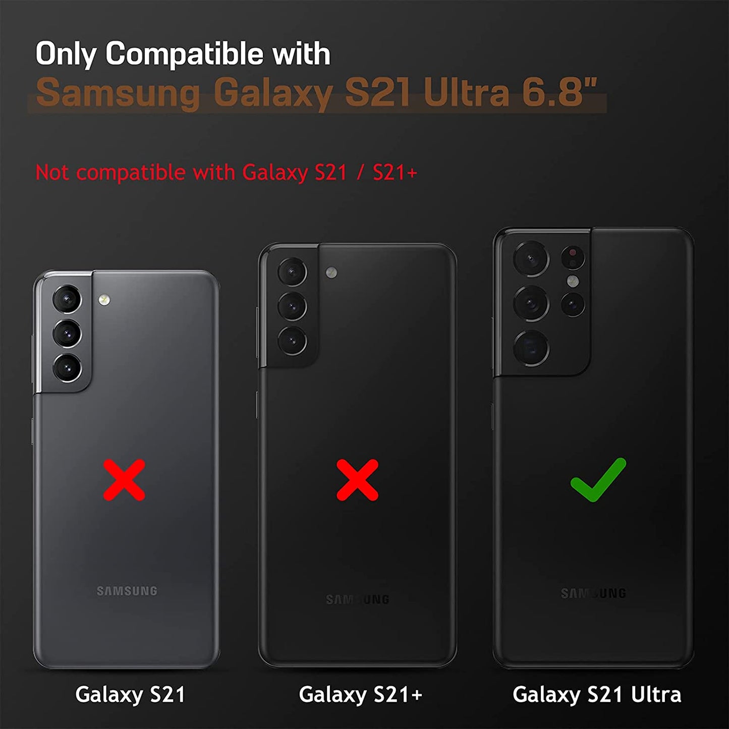 LOHASIC for Galaxy S21 Ultra Case, Premium Leather Luxury Business PU Non-Slip Grip Shockproof Bumper Full Body Protective Cover Phone Cases for Samsung Galaxy S21 Ultra 5G 6.8 Inch - Brown  LOHASIC   