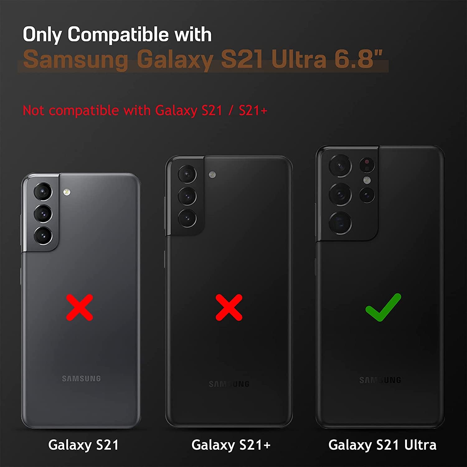 LOHASIC for Galaxy S21 Ultra Case, Premium Leather Luxury Business PU Non-Slip Grip Shockproof Bumper Full Body Protective Cover Phone Cases for Samsung Galaxy S21 Ultra 5G 6.8 Inch - Brown  LOHASIC   