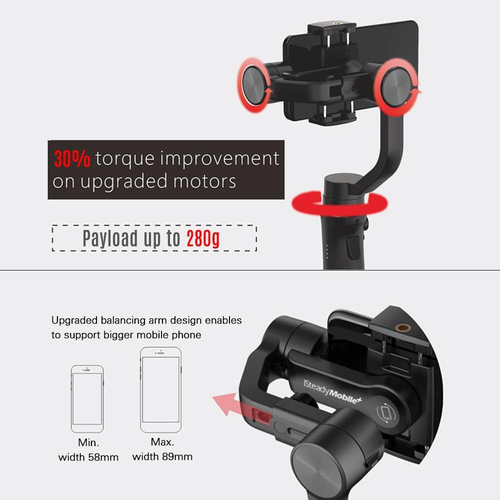 Calmgeek Mobile+ 3- Handheld Gimbal Stabilizer Auto-Tracking Motion Time Lapse Panoramic Photography Zoom Control Max. Payload 280G Replacement for 13/12/11/X Pro Max 8 Smartphones  CalmGeek   