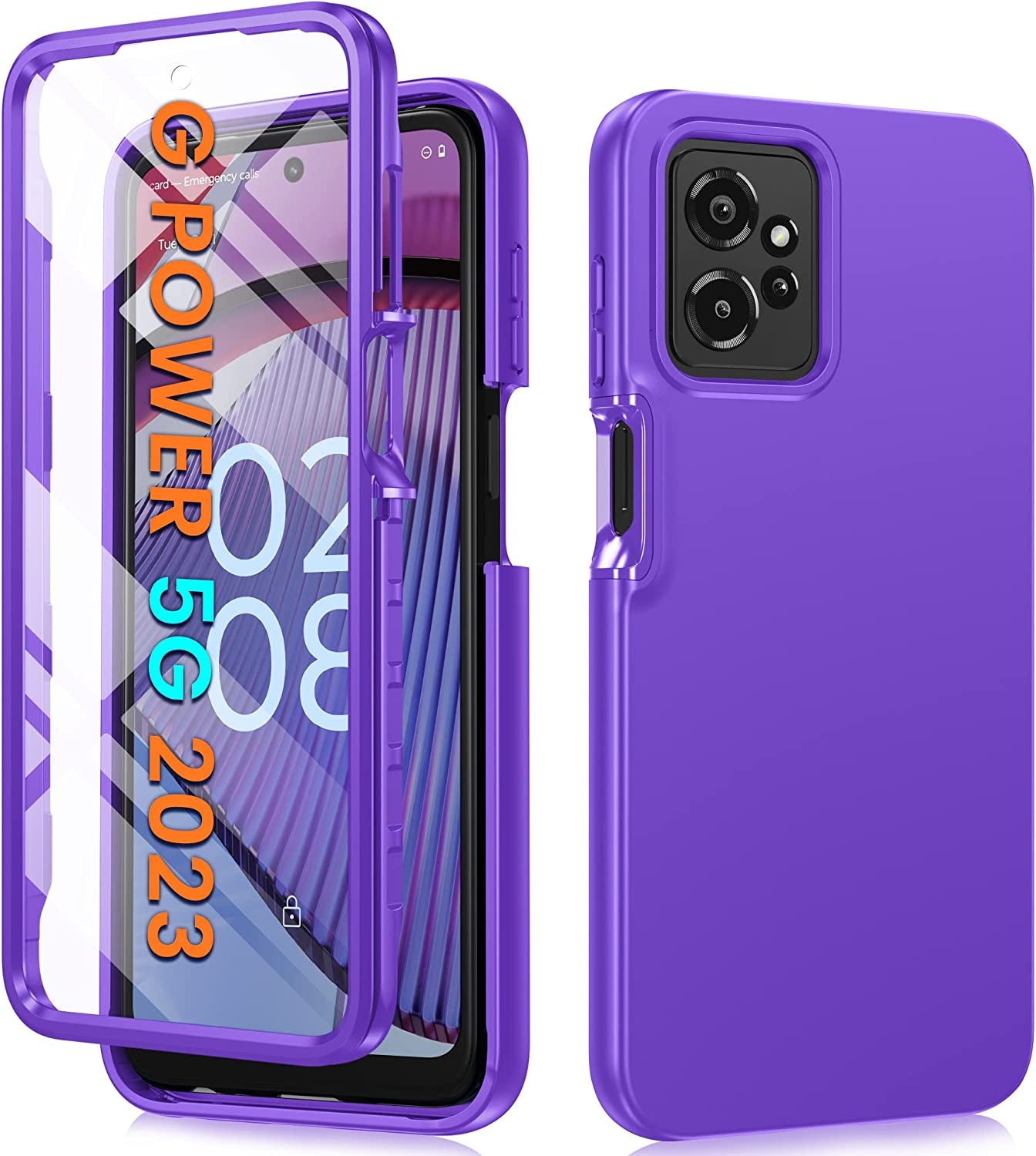 FNTCASE for Motorola Moto G-Power-5G 2023 Case: Moto G 5G 2023 Cell Phone Case - Protective Silicone Phone Cover Cases - Full Protection Matte Shockproof Rubber Mobile Covers  FNTCASE Purple  