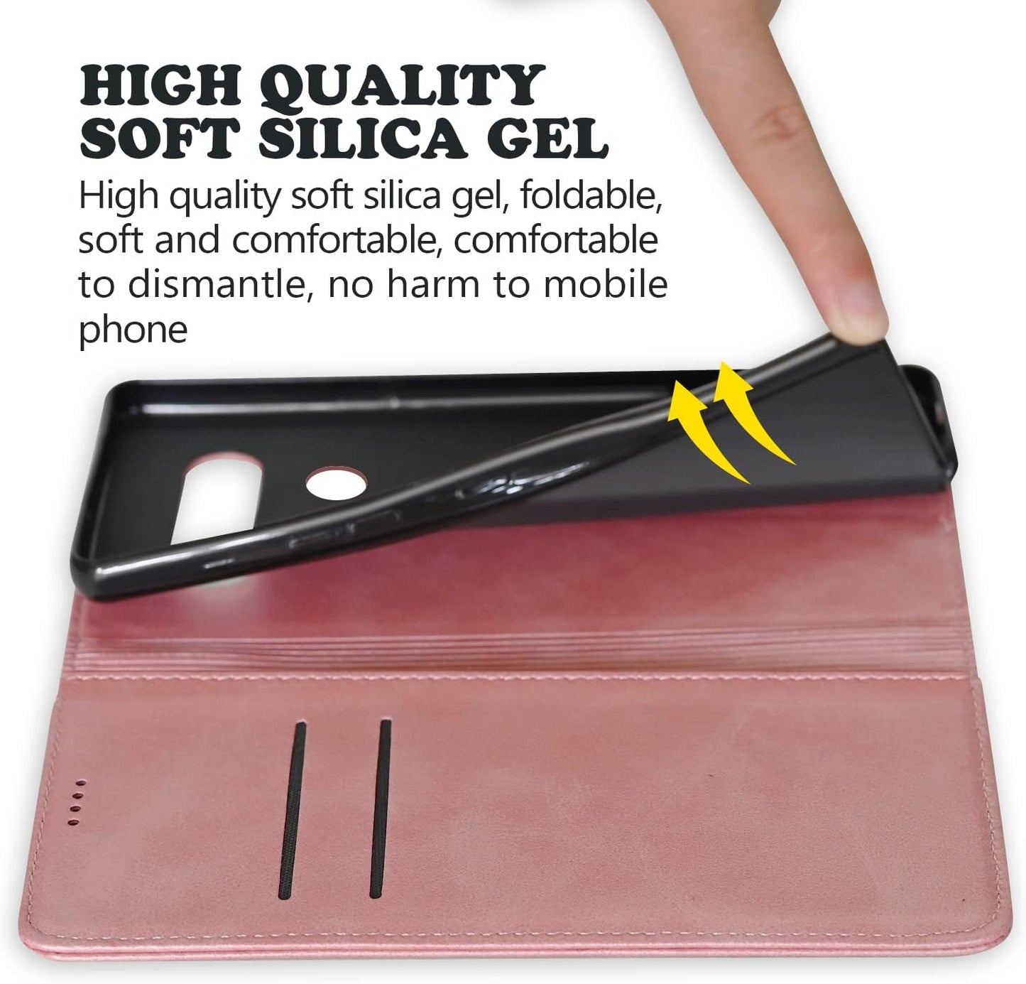 BGTXCZ LG G8 Thinq Case, LG G8 Thinq Wallet Case, [Flip Fold Leather] PU Leather Case with Kickstand Function and ID Credit Card Slot, Magnetic Closure Phone Cover for LG G8 Thinq 5G(Rose Gold)  BGTXCZ   