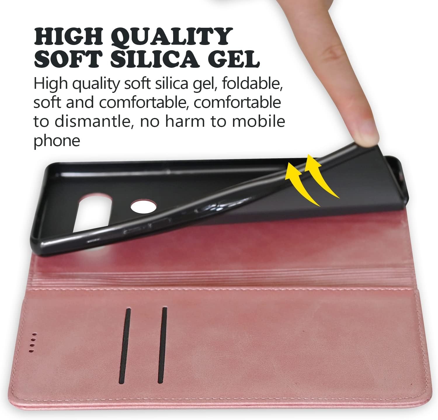 BGTXCZ LG G8 Thinq Case, LG G8 Thinq Wallet Case, [Flip Fold Leather] PU Leather Case with Kickstand Function and ID Credit Card Slot, Magnetic Closure Phone Cover for LG G8 Thinq 5G(Rose Gold)  BGTXCZ   