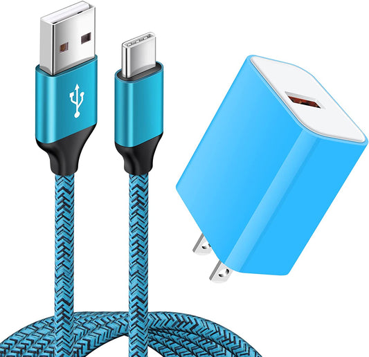 Samsung Phone Android Charger Fast Charging for Samsung Galaxy A13 5G/A03S/A04S/S23/S22 Ultra/S21 FE/S20/S10/S9/A11/A12/A32/A53/A23 5G,USB Type C Charger Power Block Wall Adapter with USB C Cable 6FT  Shenzhen Putuo Technology Co.,Ltd   