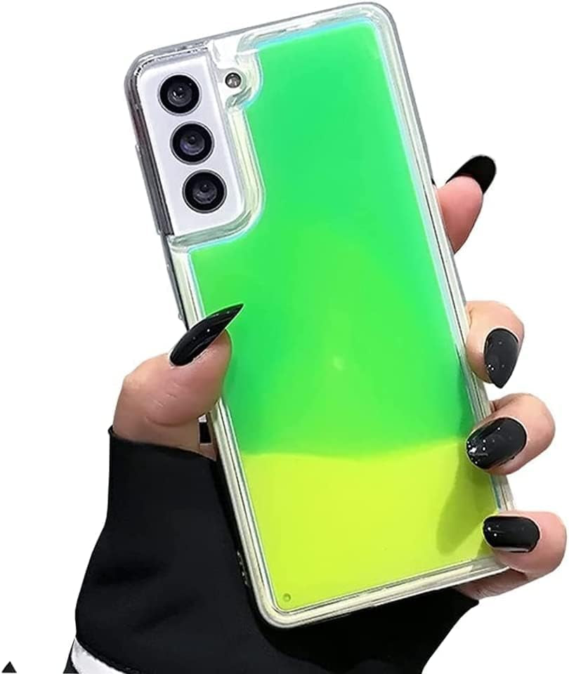 Yatchen Liquid Fluorescent Case for Samsung Galaxy S21 Plus,Luxury Fun Glow in the Darkness Quicksand Clear Soft TPU Back Cover Luminous Shockproof Protector (Rose, Galaxy S21 Plus)  Yatchen Green Galaxy S23 Ultra 