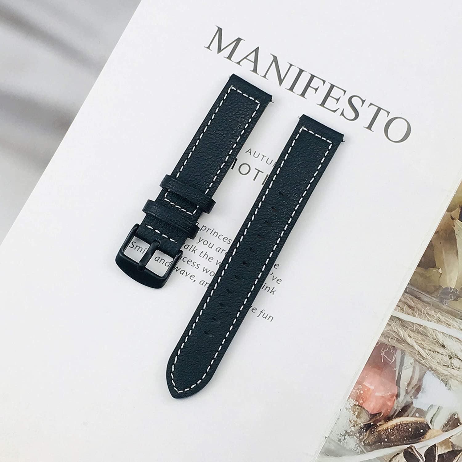 YEEJOK Vivoactive 3 Bands Replacement, 20Mm Mesh Woven Metal Watch Band Bracelet & Genuine Leather Strap Compatible for Garmin Venu/Forerunner 645/245 Smartwatch Men Women  Yeejok   