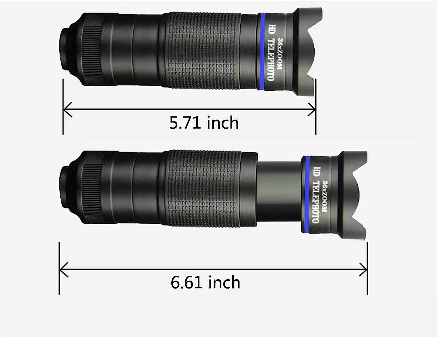 Zoom Lens for Cell Phone Camera, 36X Zoom Lens with Phone Clip, High-Definition Universal Kit for Most Phone, Good for Traveling and Outdoor Exploration, Black  NA#   