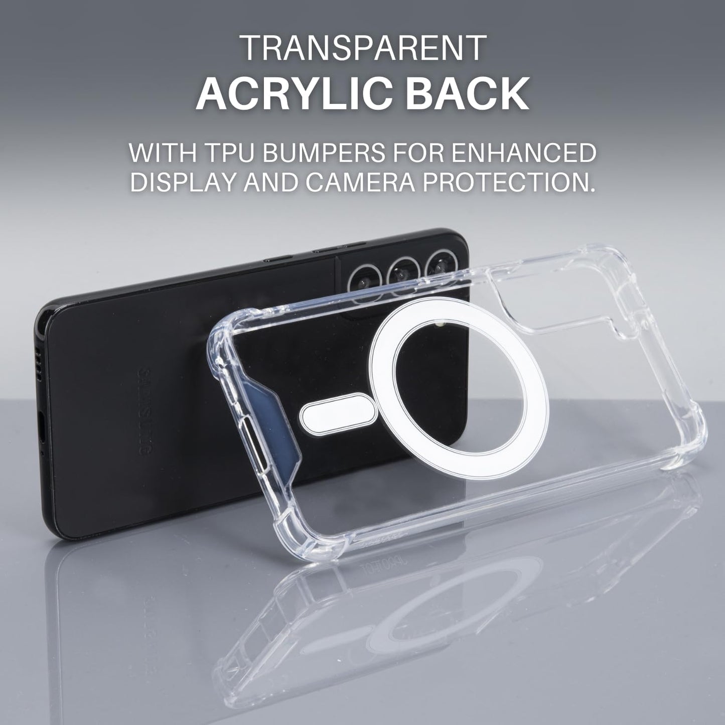 Jprotect Magnetic Case for Samsung Galaxy S22 plus for Magsafe Case/Shockproof Samsung S22 plus Case for Magsafe Transparent/Clear Phone Case Funda Para Samsung Galaxy S22 plus Case Magnetic  JProtect   