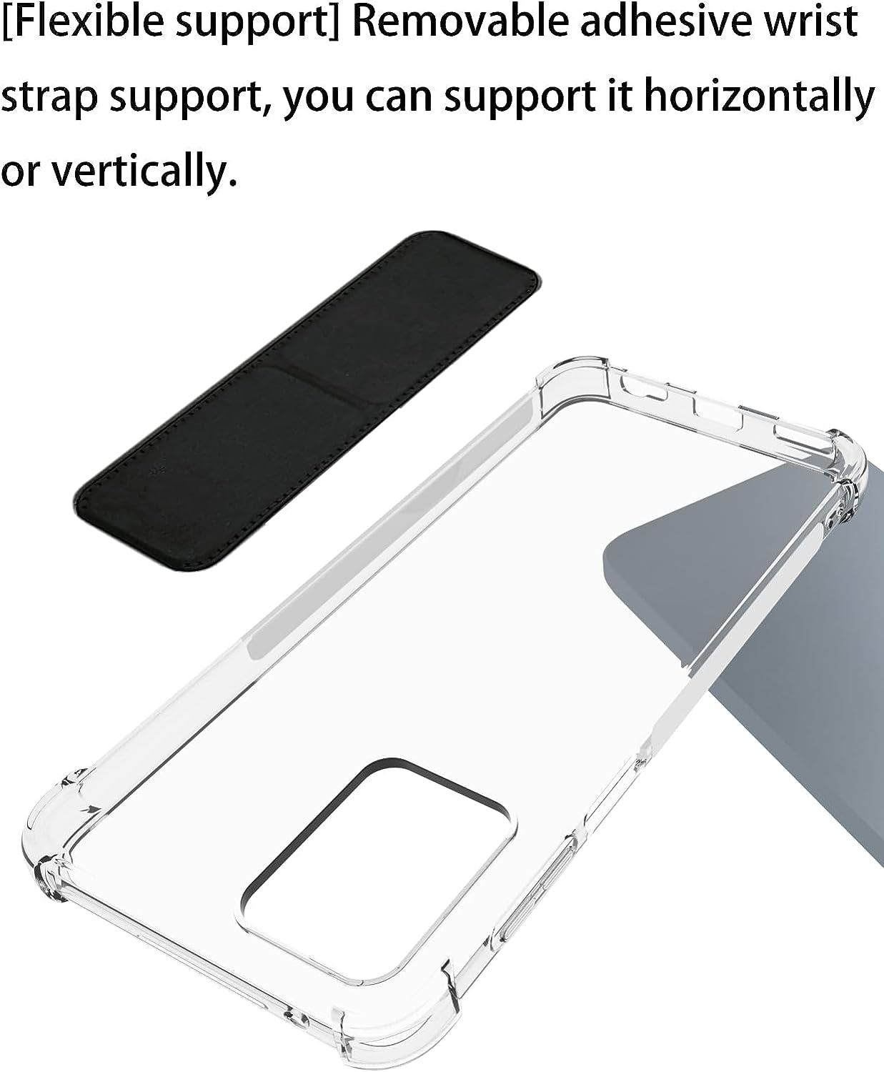 Jioeuinly for Sony Xperia 1 V Case Compatible with Sony Xperia 1 V Phone Case Cover [Adhesive Folding Support] [Shockproof Protection] Clear  jioeuinly   