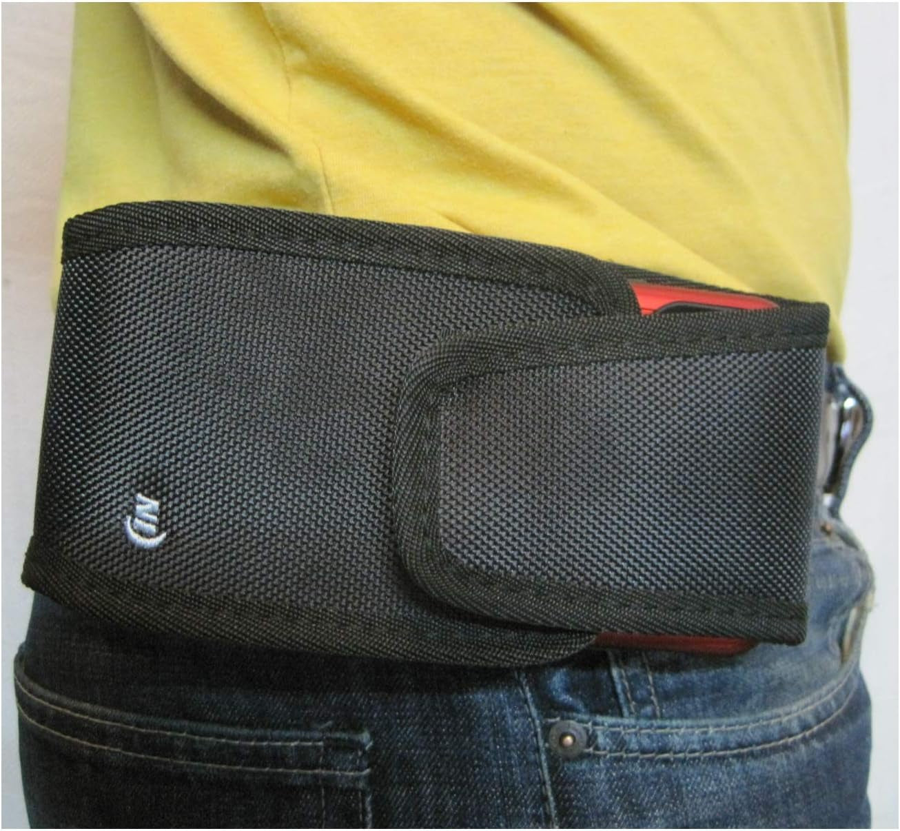 Nite Ize Tall Cargo Nylon Phone Pouch for LG V20 /V30 /V40/ V50, Heavy Duty, Rugged Holster Pouch Case, Extremely Durable W/Strong Belt Clip, Fits Slim-Fit Case on Cell Phone- Vertical  Nite Ize   