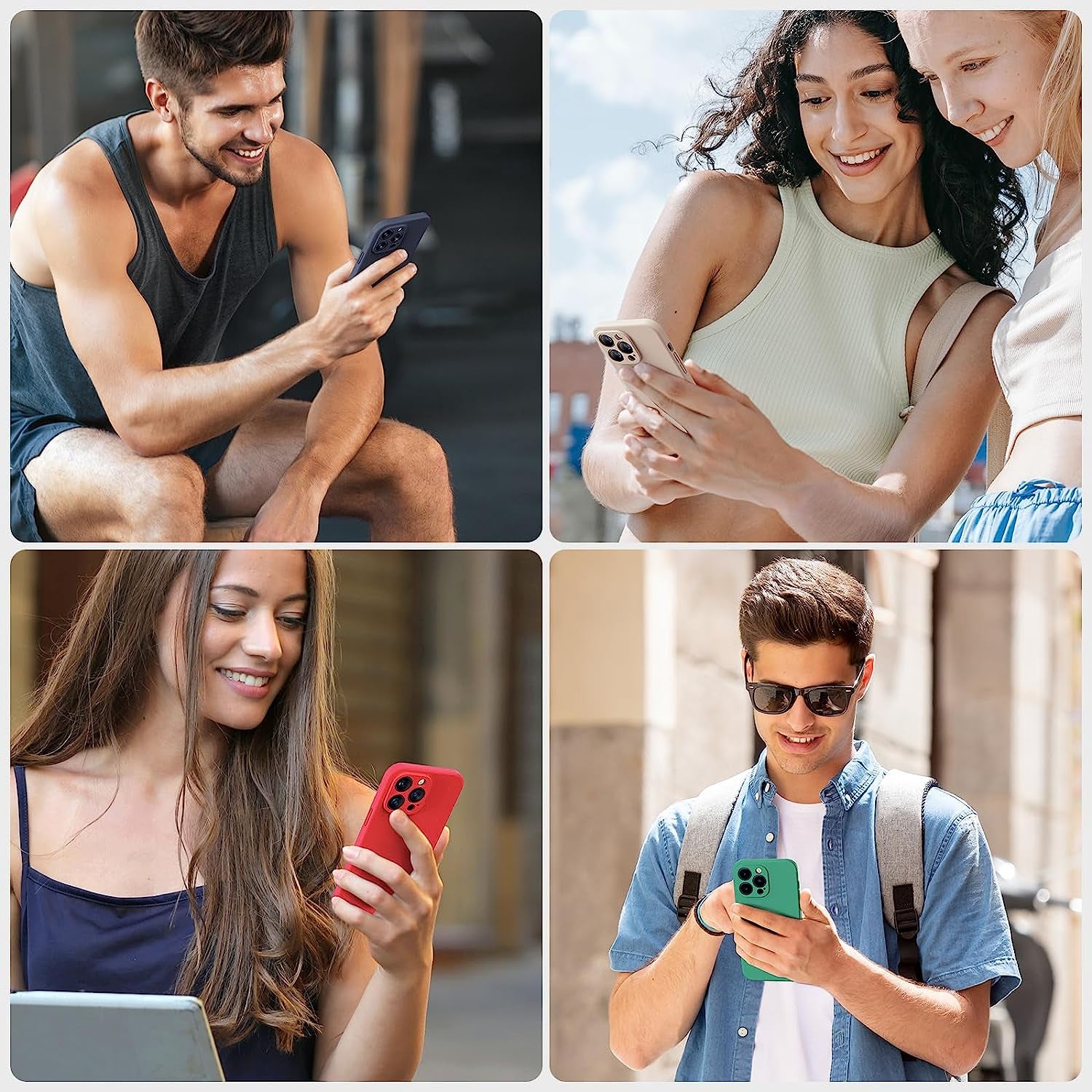 Miracase Designed for Iphone 14 Pro Case with Screen Protector, [Upgraded Camera Protection], Shockproof Liquid Silicone Rubber Phone Case Cover for 14 Pro 6.1 Inch (Alpine Green)  Miracase   