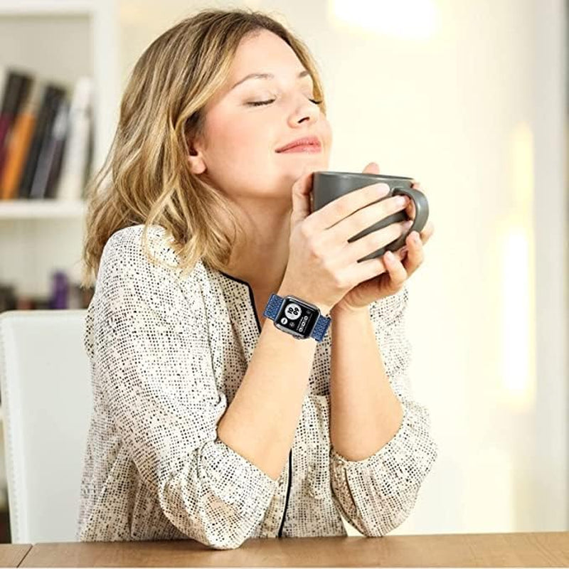 Sport Loop Band Compatible with Apple Watch Band 49Mm 45Mm 44Mm 42Mm 41Mm 40Mm 38Mm Nylon Women Men Stretchy Elastic Braided Replacement Wristband Breathable for Iwatch Series 8 7 6 5 SE 4 3 2 1  Chfoaik   