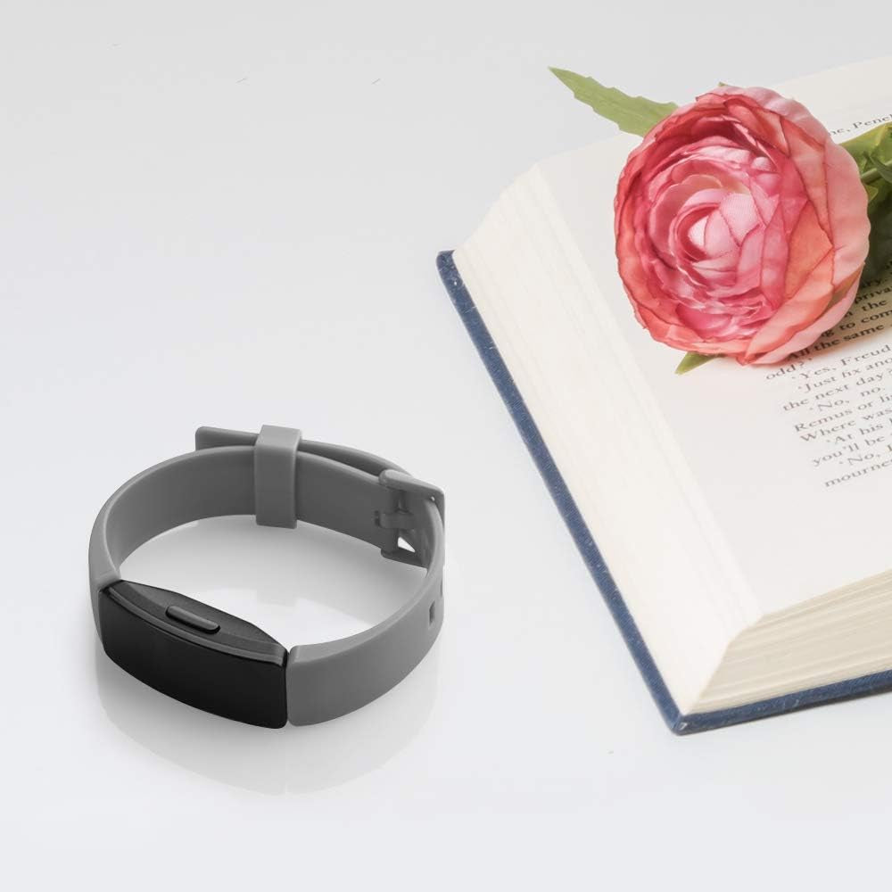 4 Pack Replacement Bands Compatible for Fitbit Inspire Hr/Fitbit Inspire/Fitbit Ace 2, Adjustable Accessory Soft Silicone Sport Wristband for Women Men (Small, Wine Red+Pink+Grey+Blue)  IEOVIEE   