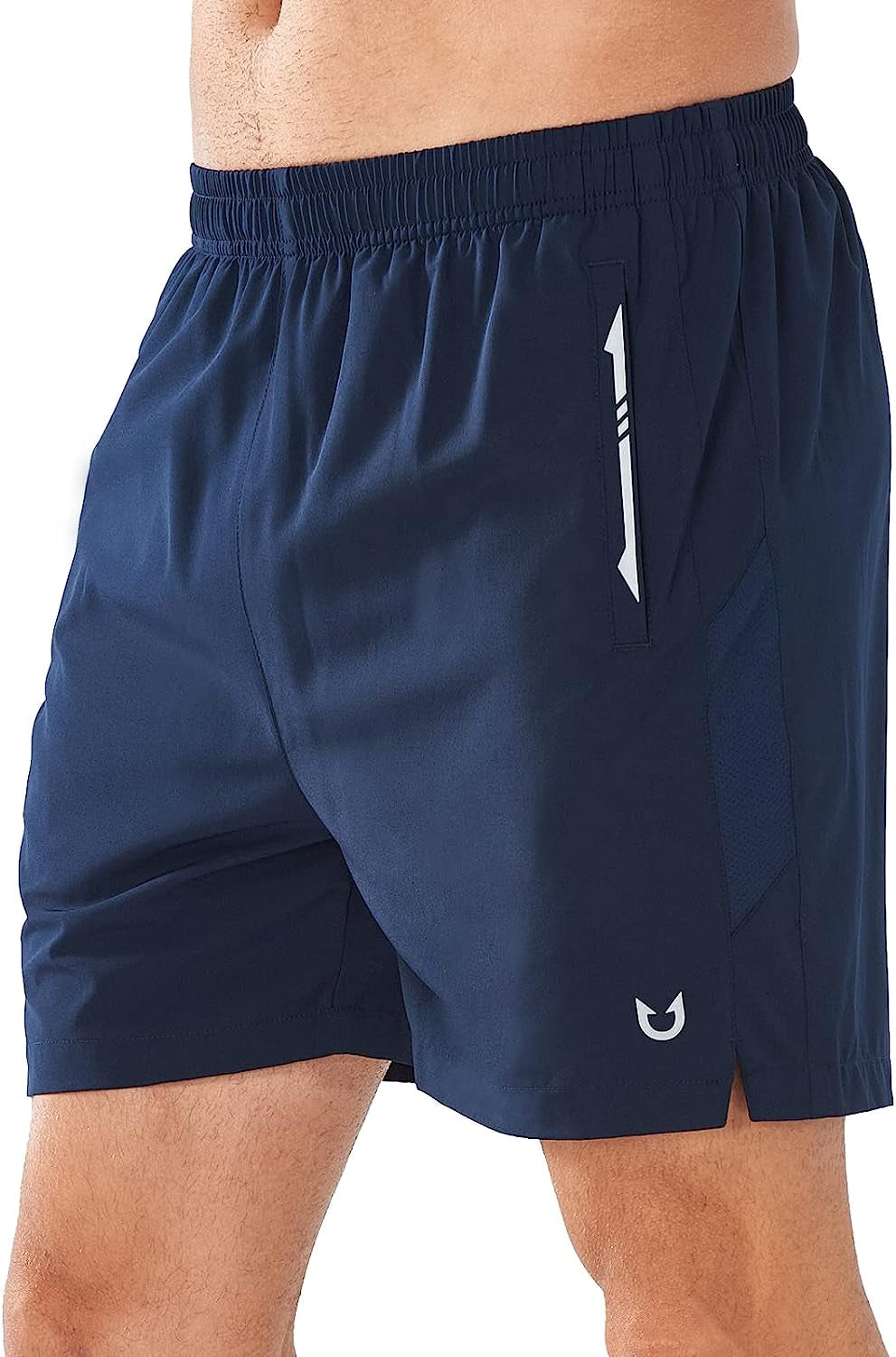 NORTHYARD Men'S Running Athletic Shorts 5 Inch Workout Gym Tennis Quick Dry Short for Active Training with Zipper Pockets  NORTHYARD Navy 5 inch Small