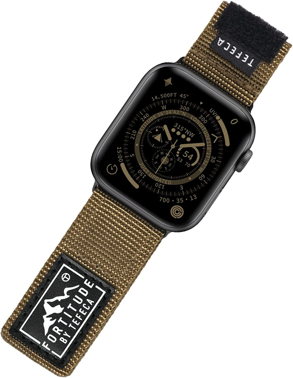 Tefeca Fortitude Series Adjustable Band for Apple Watch/Apple Watch Ultra  Tefeca Standard Wide Army Green Nylon 49/45/44/42mm 