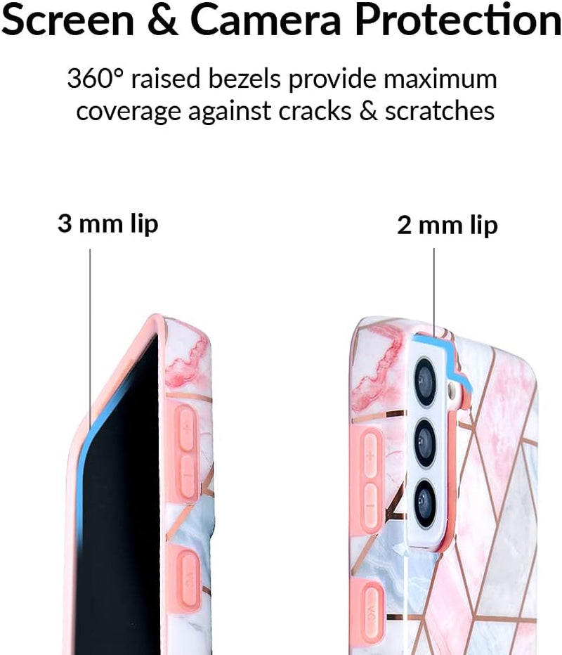 Velvet Caviar Compatible with Samsung Galaxy S21 Ultra Case [8Ft Drop Tested] W/Microfiber Lining - Cute Protective Phone Cases (Geometric Marble)  Velvet Caviar   