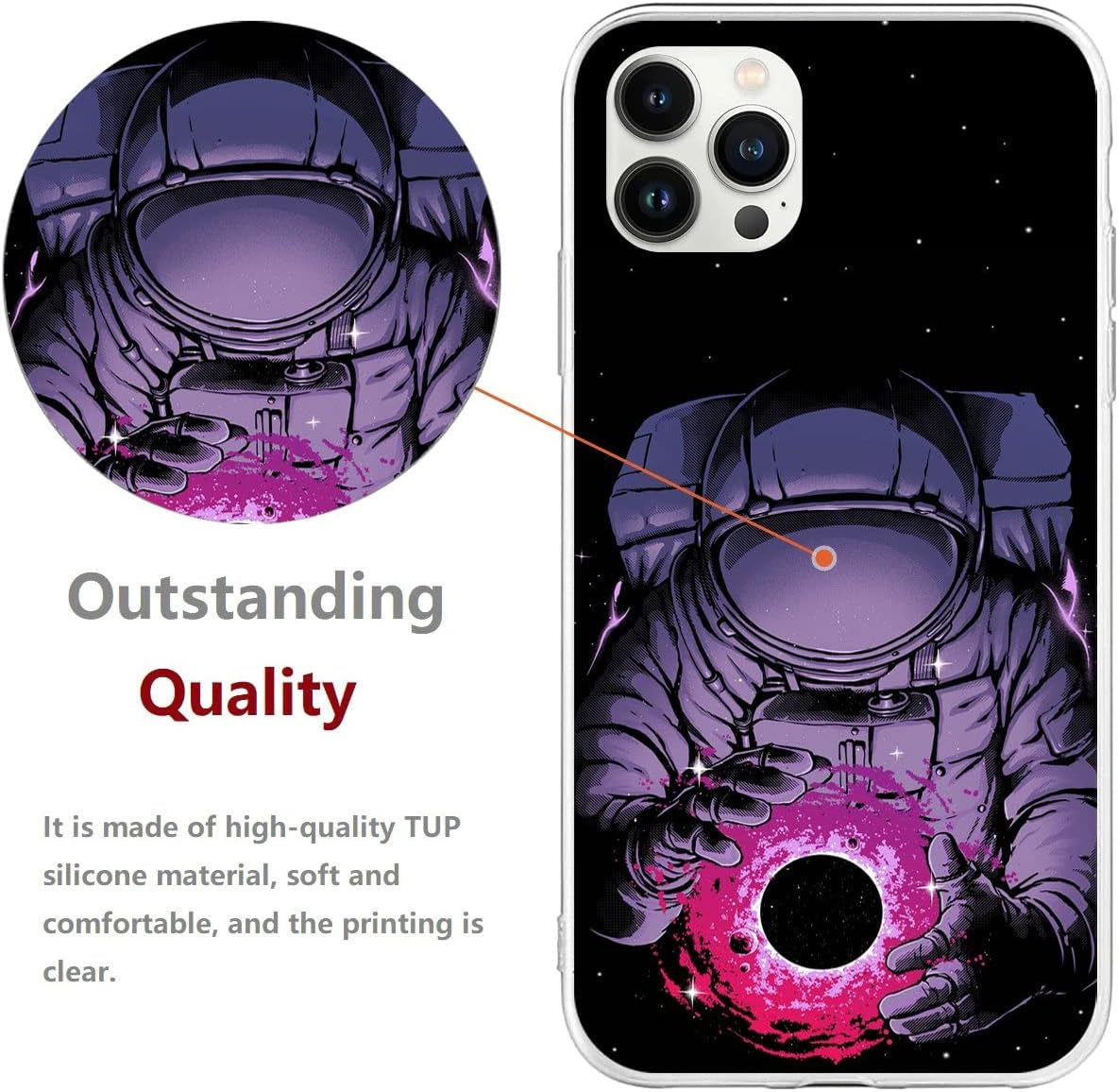 Compatible with LG G7 | LG G7 Thinq | LG G7 Fit | LG G7 One Case Cute Cartoon Astronaut Cosmonaut 355 Cool Kids Girls Women Man Soft Flexible TPU Silicone Phone Case Clear  PTGVCTA   