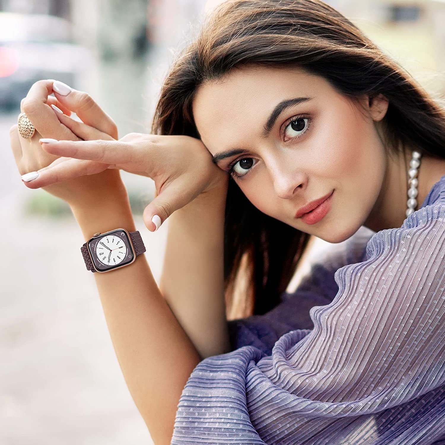 Braided Solo Loop Compatible with Apple Watch Band 38Mm 40Mm 41Mm 42Mm 44Mm 45Mm 49Mm for Women Men, Nylon Elastic Straps Wristbands for Iwatch Series Ultra SE 8 7 6 5 4 3 2 1  Suitisbest   