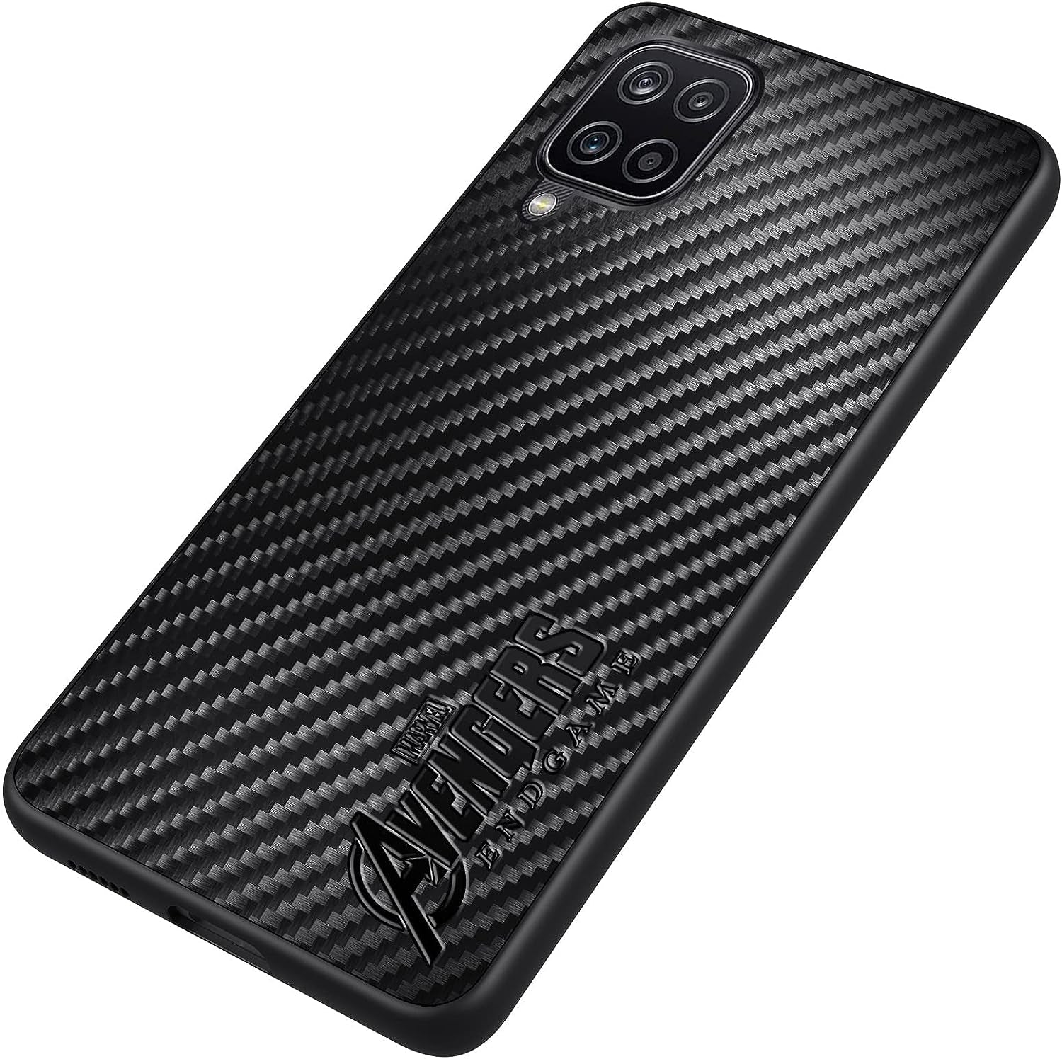 IRON SPIDER Case for Galaxy A12, with Marvel Character Samsung A12 Leather Case, A-BLACK  IRON SPIDER   