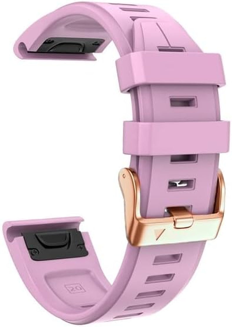 NIBYQ 20Mm Smart Watch Band for Garmin Fenix 6S 6S Pro 5S 5S plus Descent Mk2S Rose Gold Buckle Strap Quick Release Silicone Bracelet  NIBYQ K 20mm Fenix 6S 6SPro 