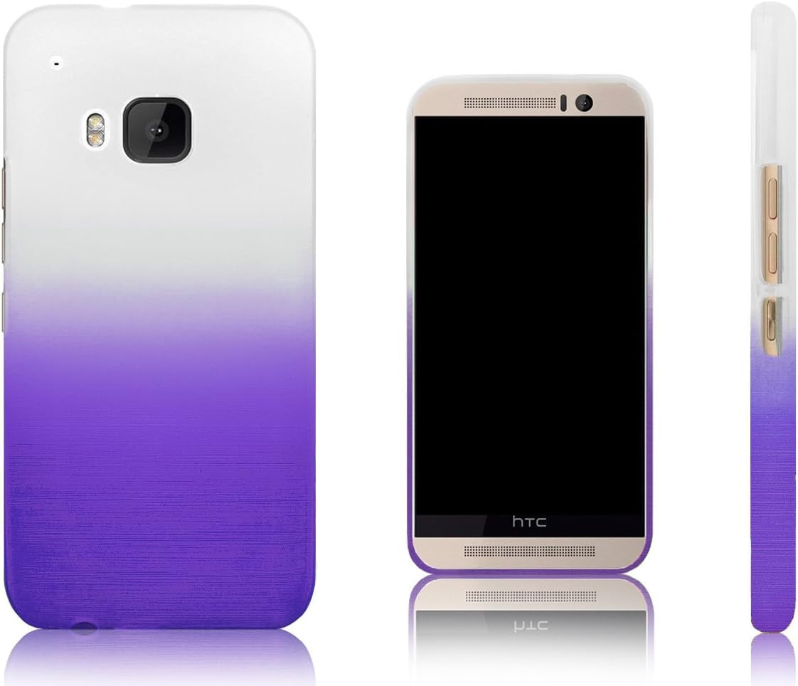 Xcessor Transition Color Flexible TPU Case for HTC One M9 (HTC One Hima). with Gradient Silk Thread Texture. Transparent/Gold  Accessory Department Transition / Purple  